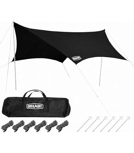 Amazon | HBEISE ヘキサタープ【ブラックラバーコーティング 工場直販